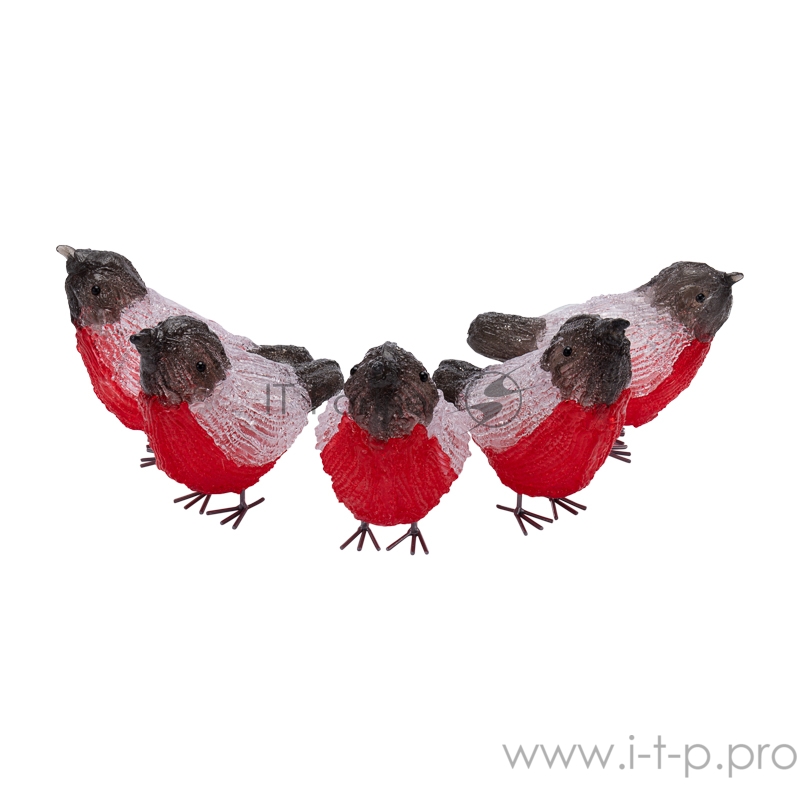 Акриловая светодиодная фигура «Семья снегирей» 16х9х13 см, 40 LED, IP65, понижающий трансформатор в комплекте NEON-NIGHT