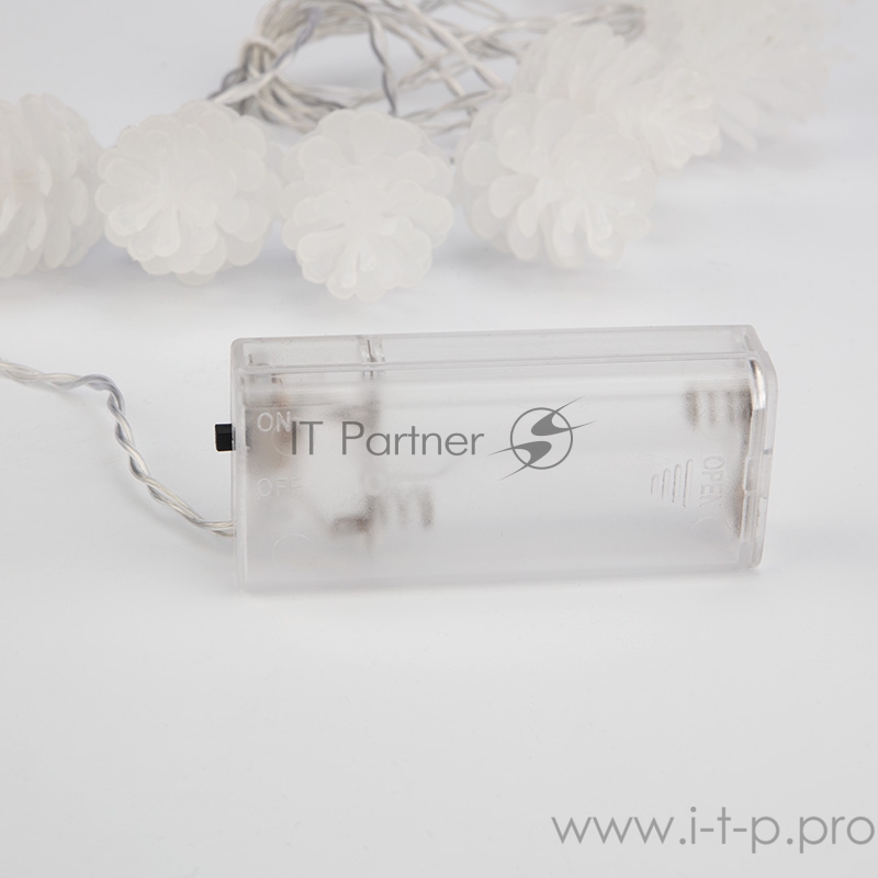 Гирлянда светодиодная «Шишки» 1.5 м, 10 LED, прозрачный ПВХ, цвет свечения теплый белый, 2 х АА (батарейки не в комплекте) NEON-NIGHT