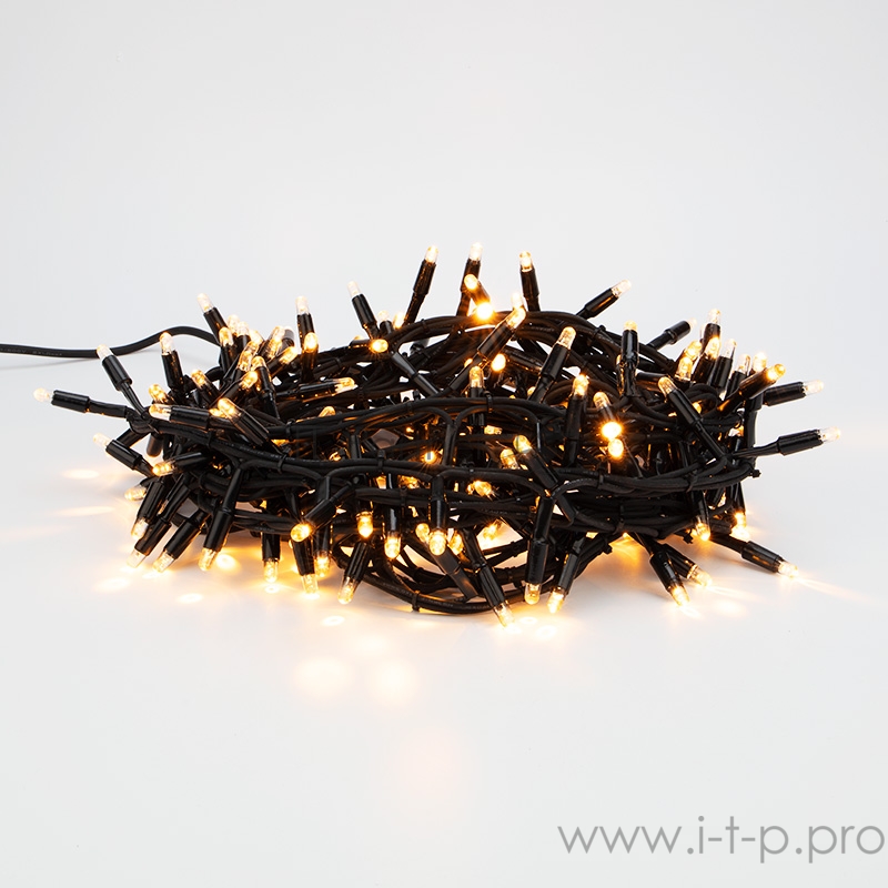 Гирлянда «Кластер» 10 м, 200 LED, черный каучук, IP67, соединяемая, цвет свечения теплый белый NEON-NIGHT