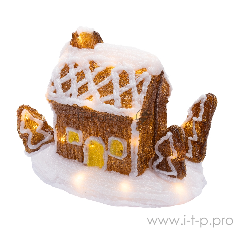 Акриловая светодиодная фигура «Пряничный домик» 26х15,5х20 см, 30 светодиодов, батарейки 3хАА (не входят в комплект) NEON-NIGHT