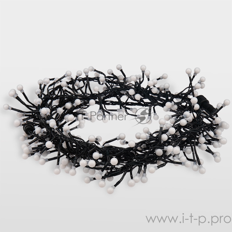 Гирлянда «Мишура LED» 3 м, темно-зеленый ПВХ, 288 диодов, цвет белый + теплый белый