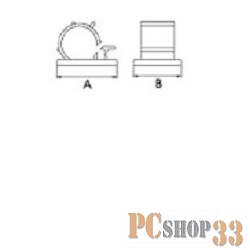 Монтажное оборудование Hyperline HW-10AC Самоклеящаяся площадка для кабеля с рег. заж. 21.5х17мм, диам. 9-13мм (100 шт)