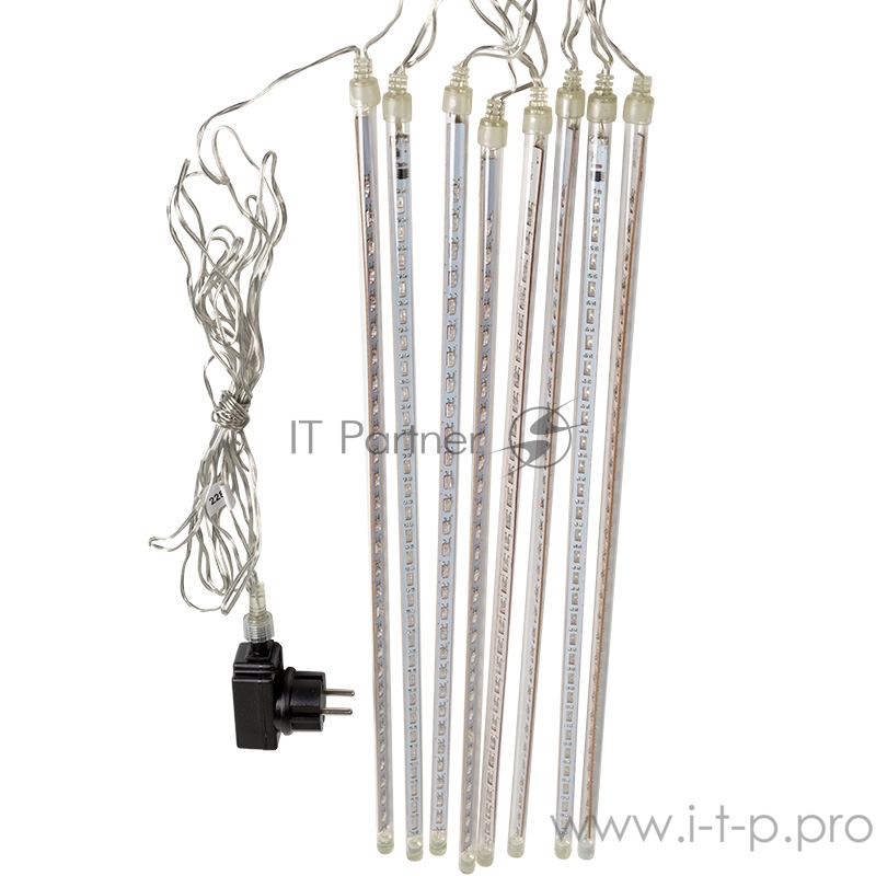 Гирлянда Тающие сосульки светодиодная, 8шт х 50см, шаг 50см, 230 В (с трансформатором) белые светодиоды