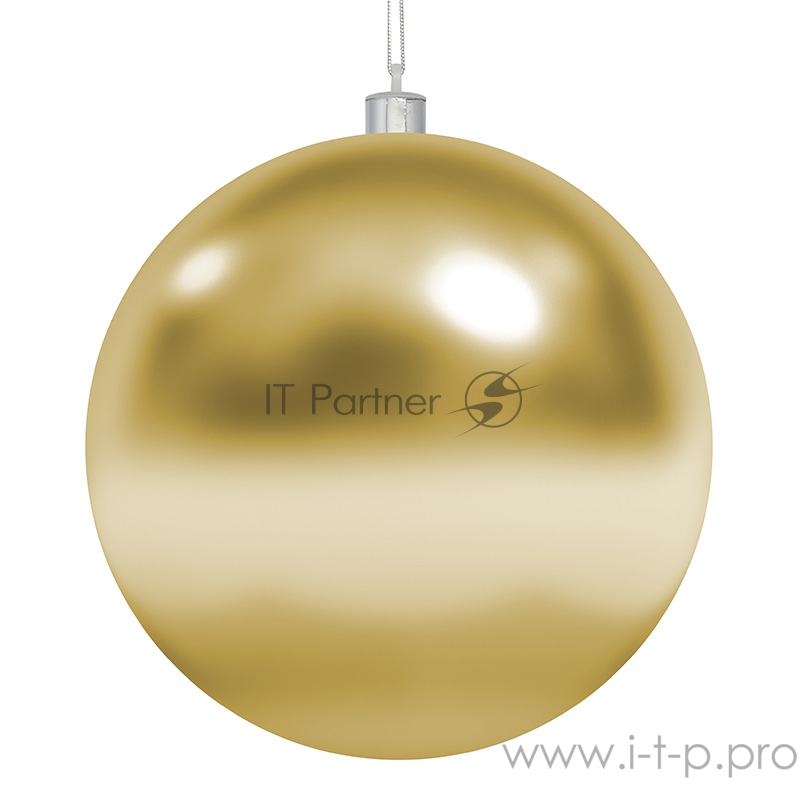 Елочная фигура «Шар» 15 см, цвет золотой глянцевый