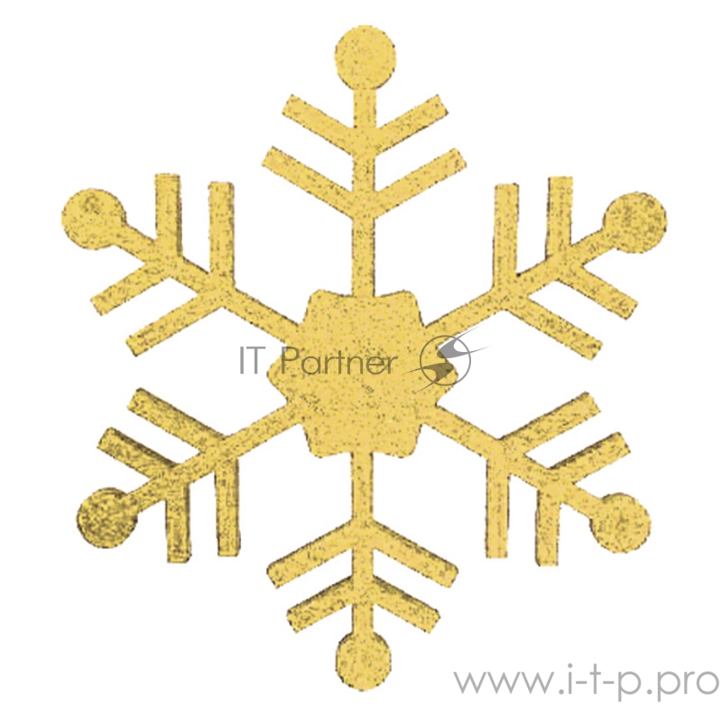 Елочная фигура Снежинка классическая, 66 см, цвет золотой