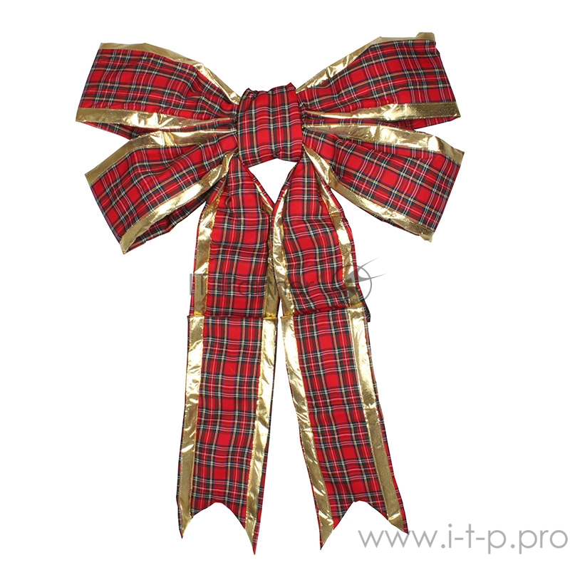Елочная фигура Бантик 91 см, цвет красный/золотой