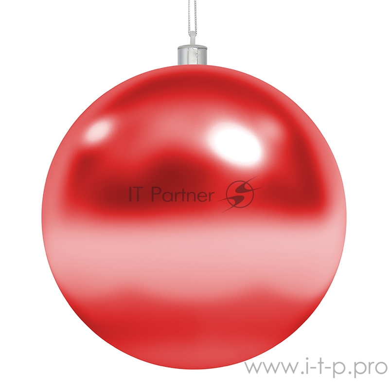 Елочная фигура «Шар» 15 см, цвет красный глянцевый