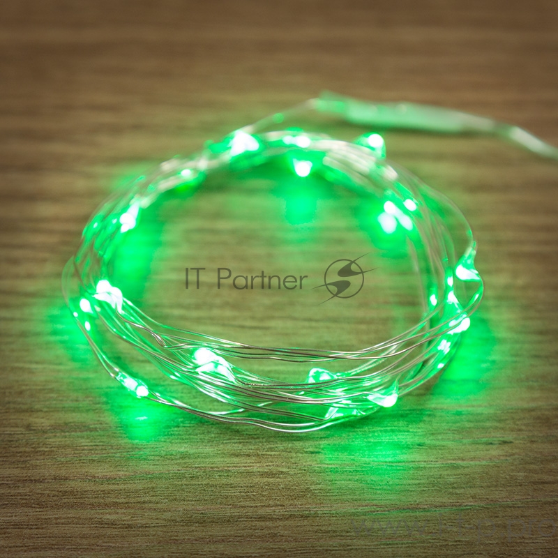 Гирлянда Роса, 2 м, 20 диодов, цвет зеленый