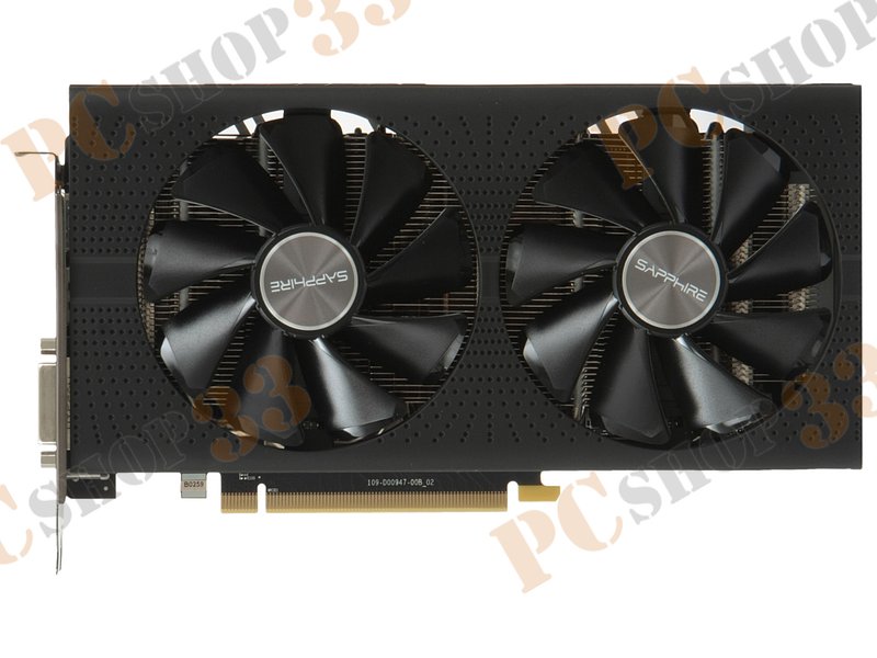 Видеокарта Sapphire Radeon RX 580 Pulse OC W/BP (UEFI) 4ГБ 11265-09 (Radeon RX 580, DDR5, DVI, 2xHDMI, 2xDP) (PCI-E)