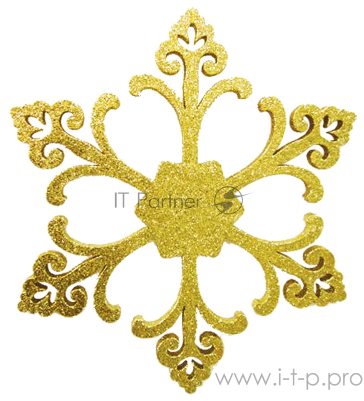 Елочная фигура Снежинка Морозко, 66 см, цвет золотой