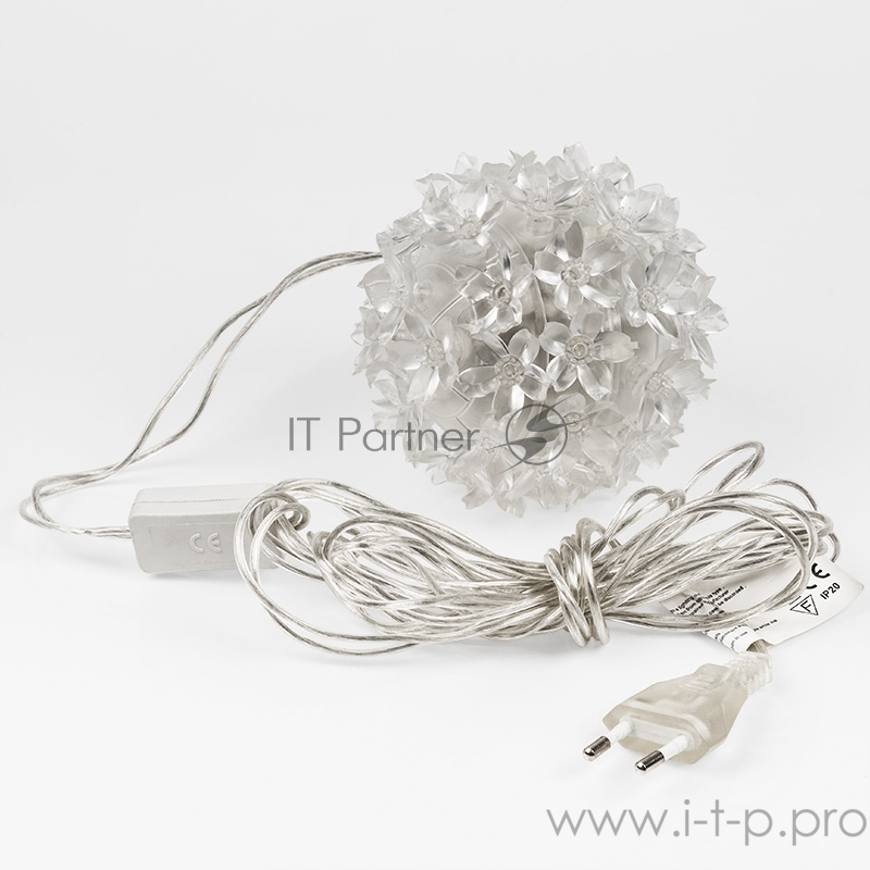 Шар светодиодный 230V, диаметр 12 см, 50 светодиодов, цвет синий