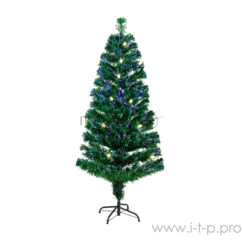 Новогодняя Ель с шишками 180 см фибро-оптика, Теплый белый