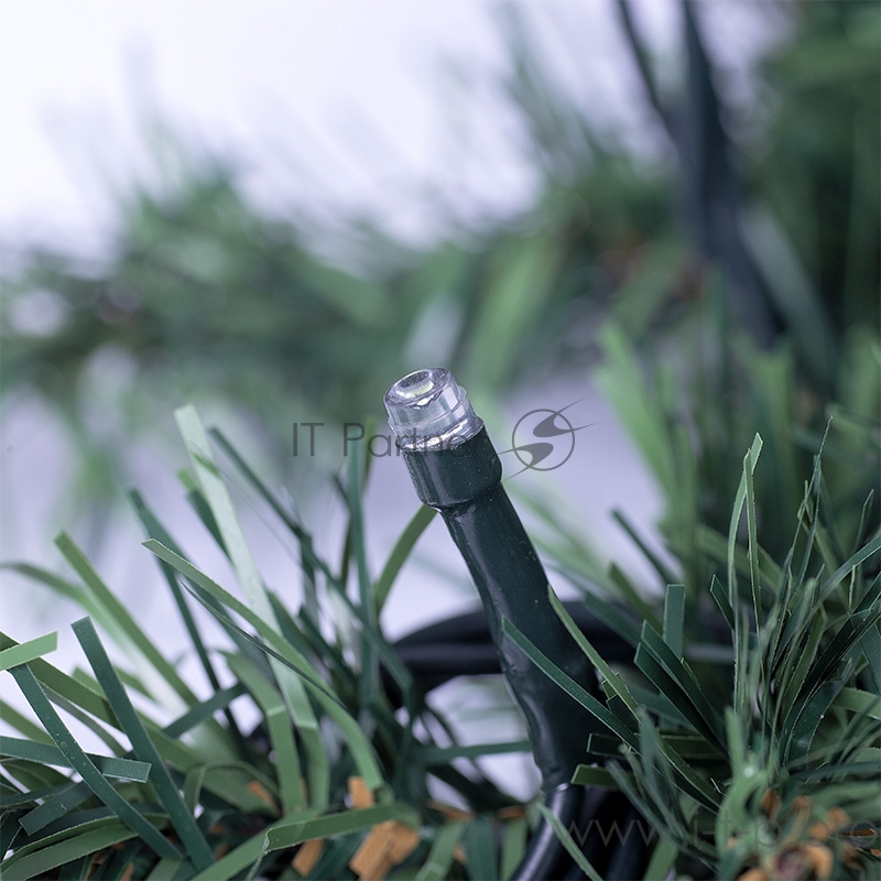 Еловый шлейф искусственный 2,7 м Теплое белое свечение 80 LED