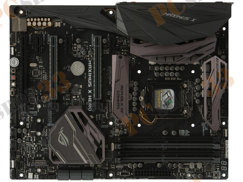 Мат. плата Socket1151 ASUS ROG MAXIMUS X HERO (iZ370, 4xDDR4, M.2, SATA III, RAID, 3xPCI-E, HDMI, DP, 1Гбит LAN, USB3.1, ATX)