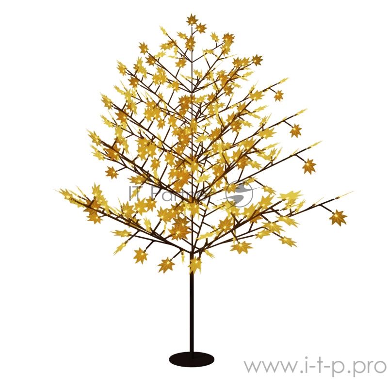 Светодиодное дерево Клён, высота 2,1м, диаметр кроны 1,8м, желтые светодиоды, IP 65, понижающий трансформатор в комплекте, NEON-NIGHT