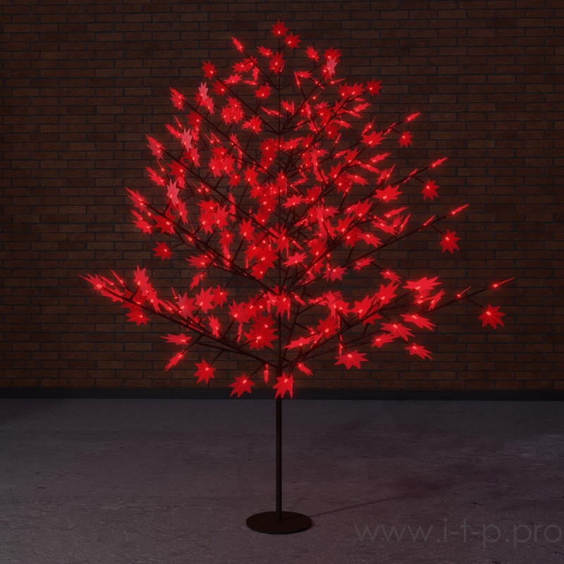 Светодиодное дерево Клён, высота 2,1м, диаметр кроны 1,8м, красные светодиоды, IP 65, понижающий трансформатор в комплекте, NEON-NIGHT