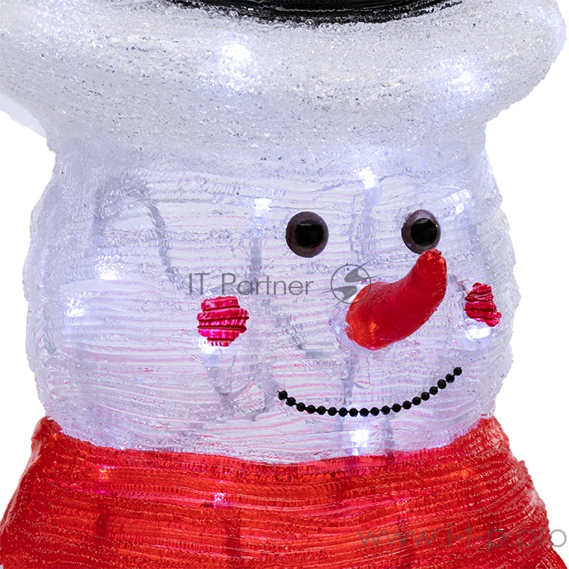 Акриловая светодиодная фигура «Снеговик в шляпе» 38х38х72 см, IP65, понижающий трансформатор в комплекте NEON-NIGHT