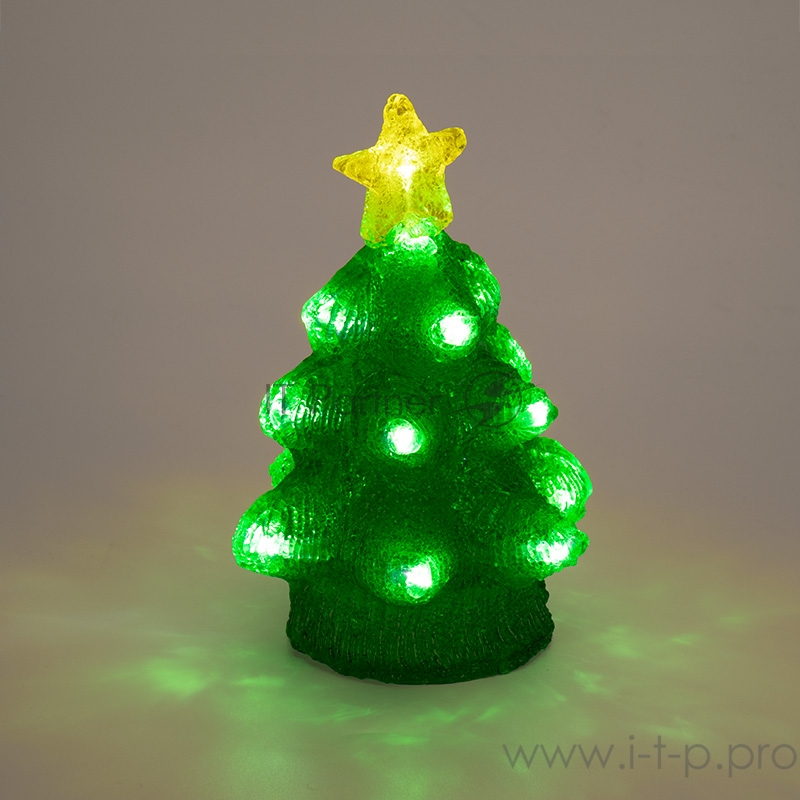 Акриловая светодиодная фигура «Елочка» 15х15х22 см, 20 светодиодов, батарейки 2хAA (не входят в комплект) NEON-NIGHT