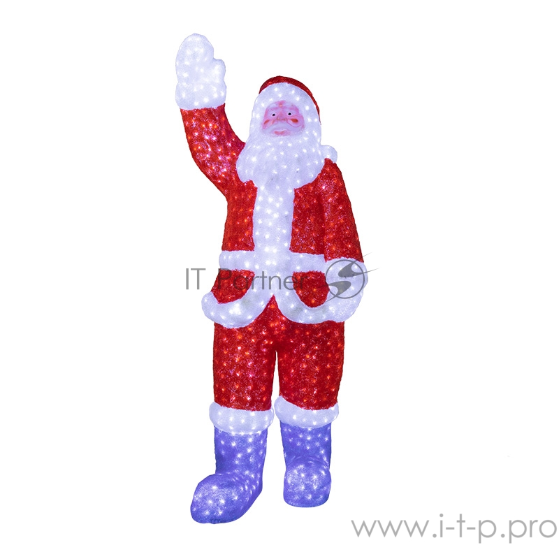 Акриловая светодиодная фигура Санта Клаус 210х75х60 см, IP65 понижающий трансформатор в комплекте, NEON-NIGHT