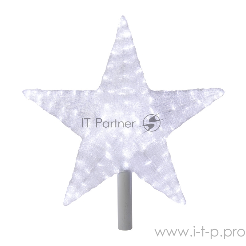 Акриловая светодиодная фигура Звезда 54 см (c трубой 80 см), 240 светодиодов, белая, NEON-NIGHT