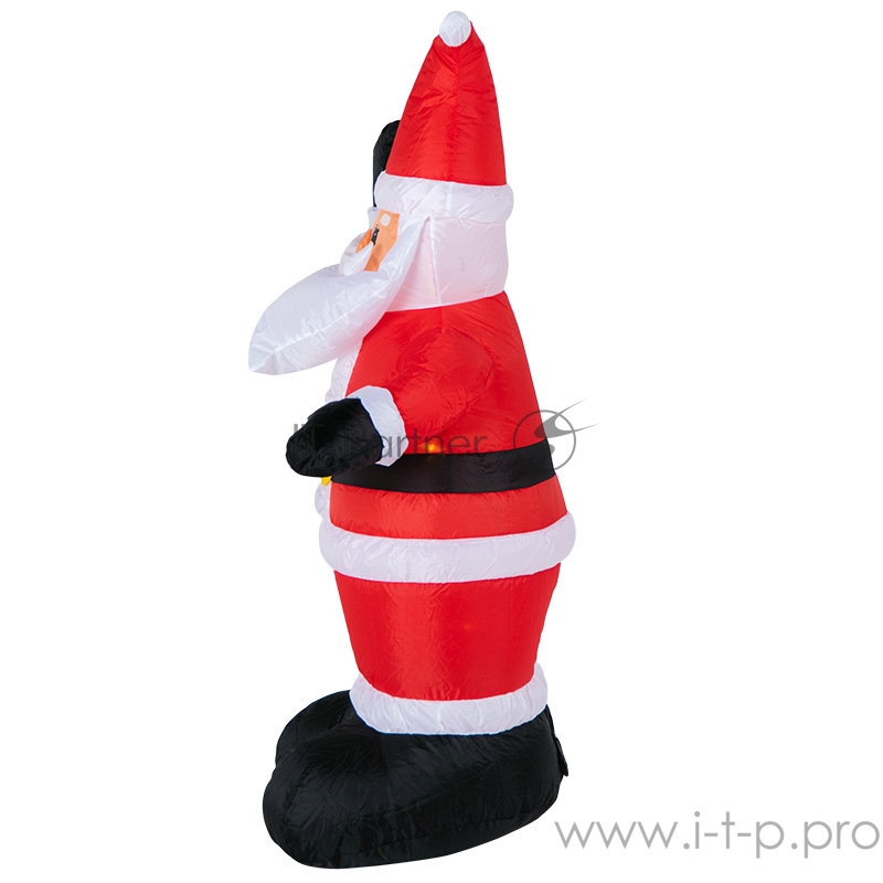 3D фигура надувная Дед Мороз с подарком, размер 120 см, внутренняя подсветка 3 LED, компрессор с адаптером 12В, IP 65 NEON-NIGHT