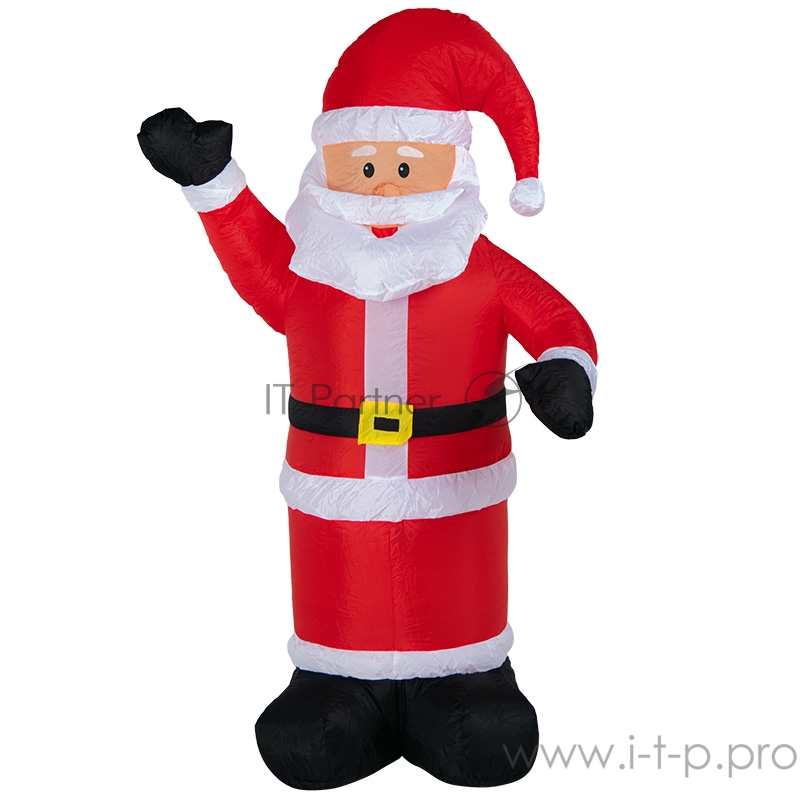 3D фигура надувная Дед Мороз приветствует, размер 180 см, внутренняя подсветка 5 LED, компрессор с адаптером 12В, IP 65 NEON-NIGHT