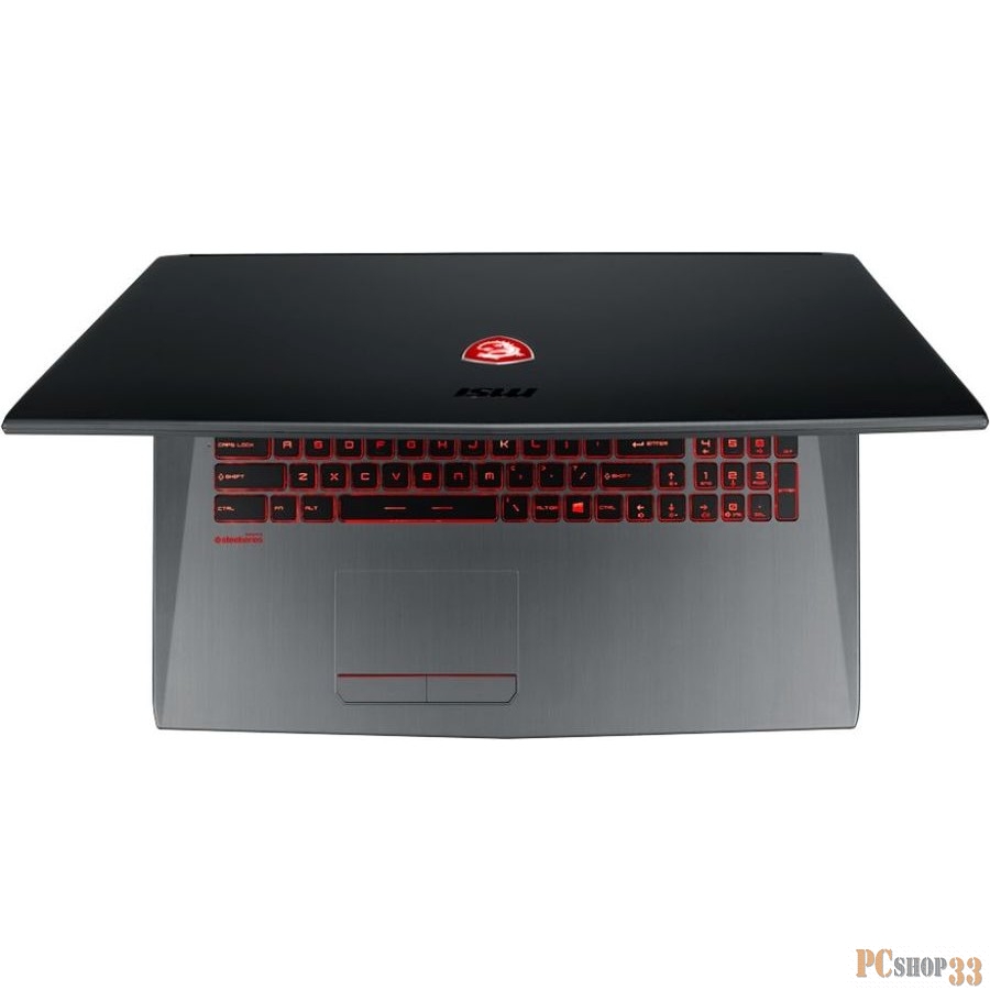Ноутбук MSI GV72 7RE-1476XRU (Core i7 7700HQ-2.80ГГц, 16ГБ, 1ТБ, GFGTX1050Ti, LAN, WiFi, BT, WebCam, 17.3 1920x1080, FreeDOS), черно-серый