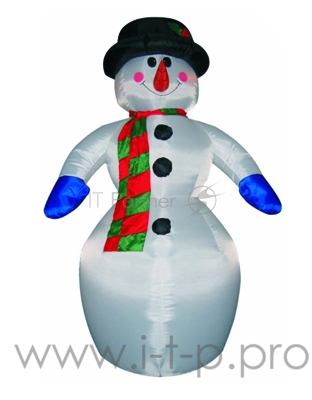 3D фигура надувная Снеговик, размер 6 м, компрессор 160 Вт с адаптером 12В, IP 65 NEON-NIGHT