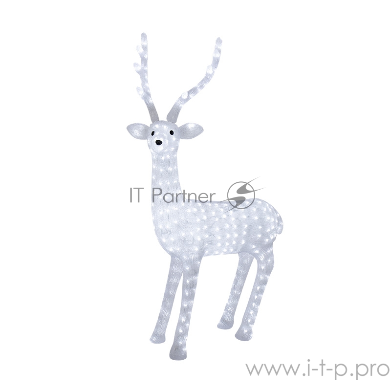 Акриловая светодиодная фигура Северный олень 130 см, 380 светодиодов, IP65 понижающий трансформатор в комплекте, NEON-NIGHT