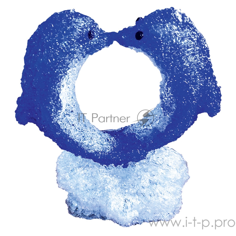 Акриловая светодиодная фигура Романтичные дельфины 30х25х35 см, 128 светодиодов, IP65 понижающий трансформатор в комплекте, NEON-NIGHT