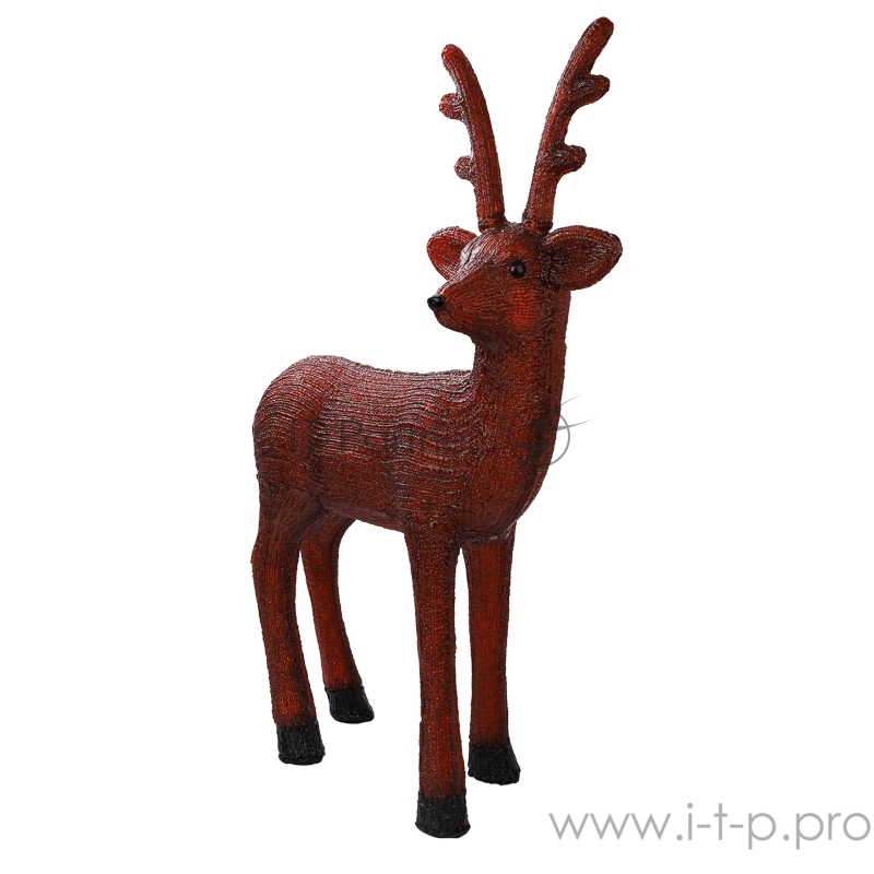 Акриловая светодиодная фигура Бурый олень 100 см, 380 светодиодов, IP 65, понижающий трансформатор в комплекте, NEON-NIGHT