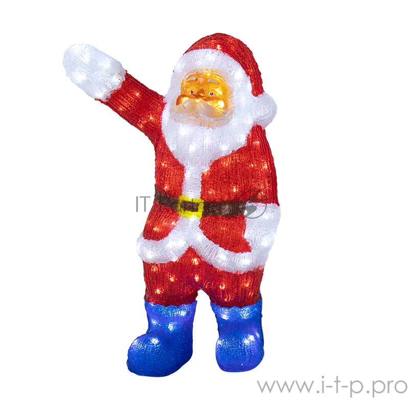 Акриловая светодиодная фигура Санта Клаус приветствует 60 см, 200 светодиодов, IP65 понижающий трансформатор в комплекте, NEON-NIGHT