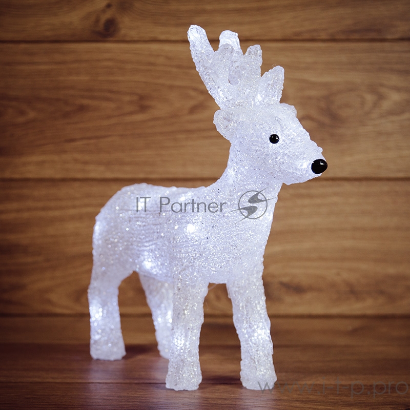 Акриловая светодиодная фигура Оленёнок 30х14х35 см, 4,5 В, 3 батарейки AA (не входят в комплект), 40 светодиодов, NEON-NIGHT