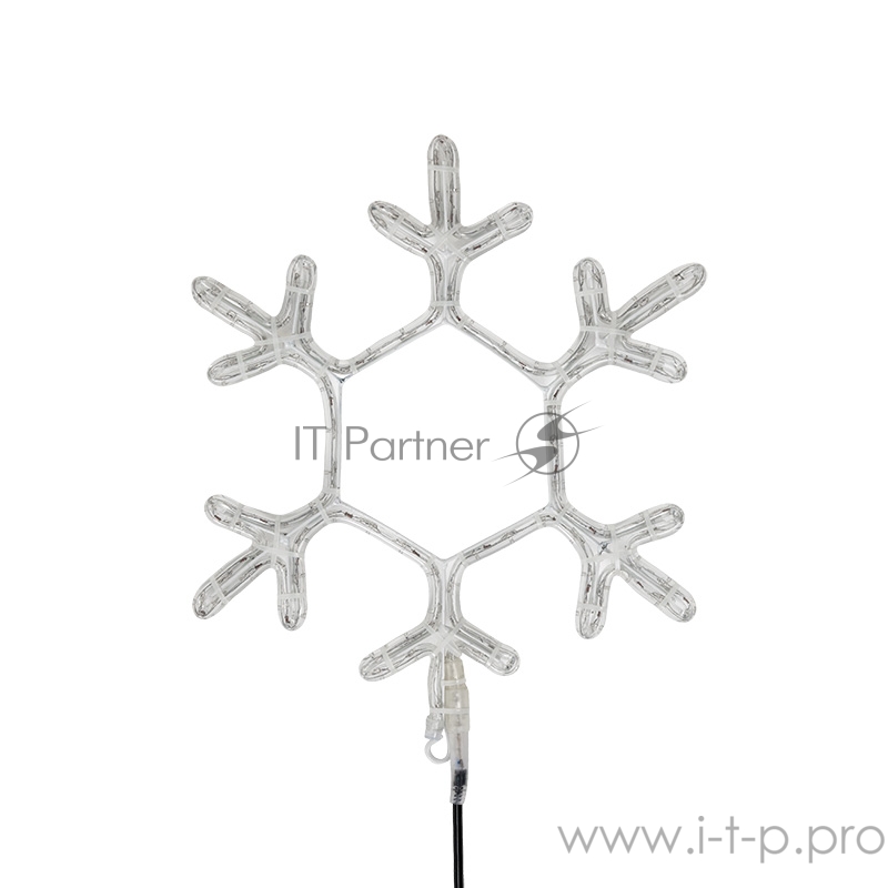 Фигура Снежинка, цвет ТЕПЛЫЙ БЕЛЫЙ, размер 30х28см