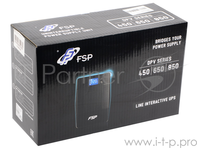 ИБП (UPS) 850ВА FSP DPV 850 PPF4801401, черный
