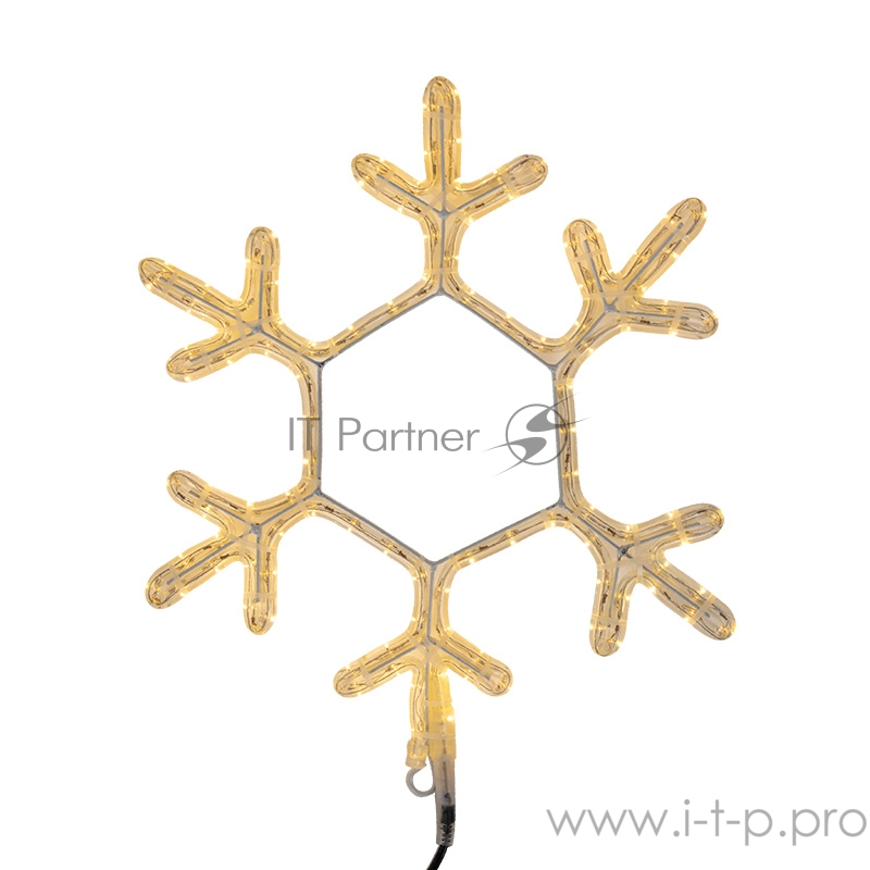 Фигура Снежинка цвет ТЕПЛЫЙ БЕЛЫЙ, размер 45*38 см NEON-NIGHT