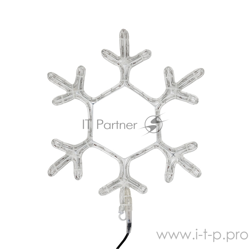 Фигура Снежинка цвет ТЕПЛЫЙ БЕЛЫЙ, размер 45*38 см NEON-NIGHT