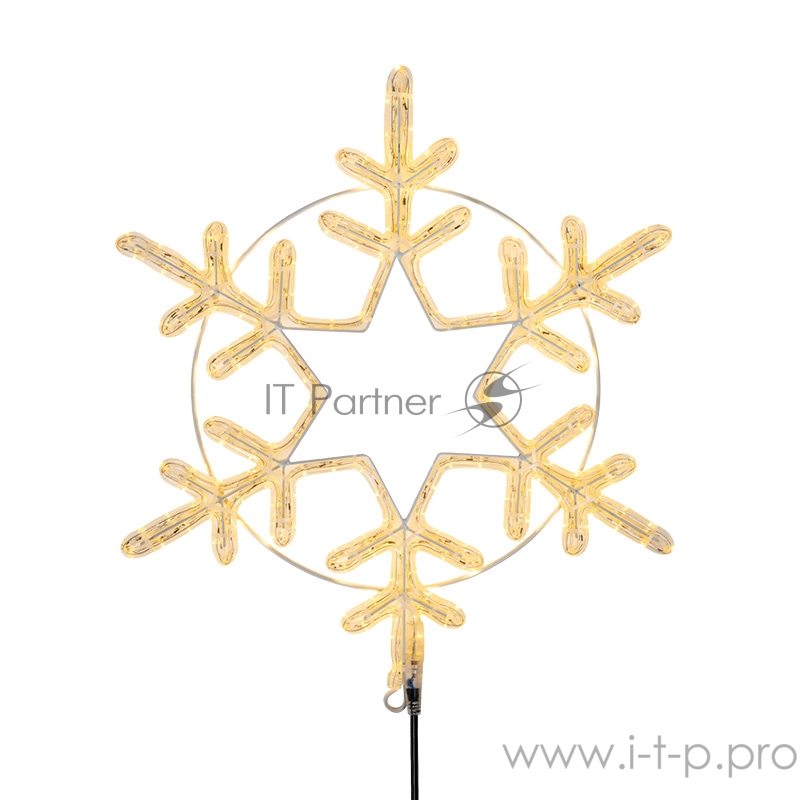 Фигура Снежинка цвет ТЕПЛЫЙ БЕЛЫЙ, размер 55*55 см NEON-NIGHT