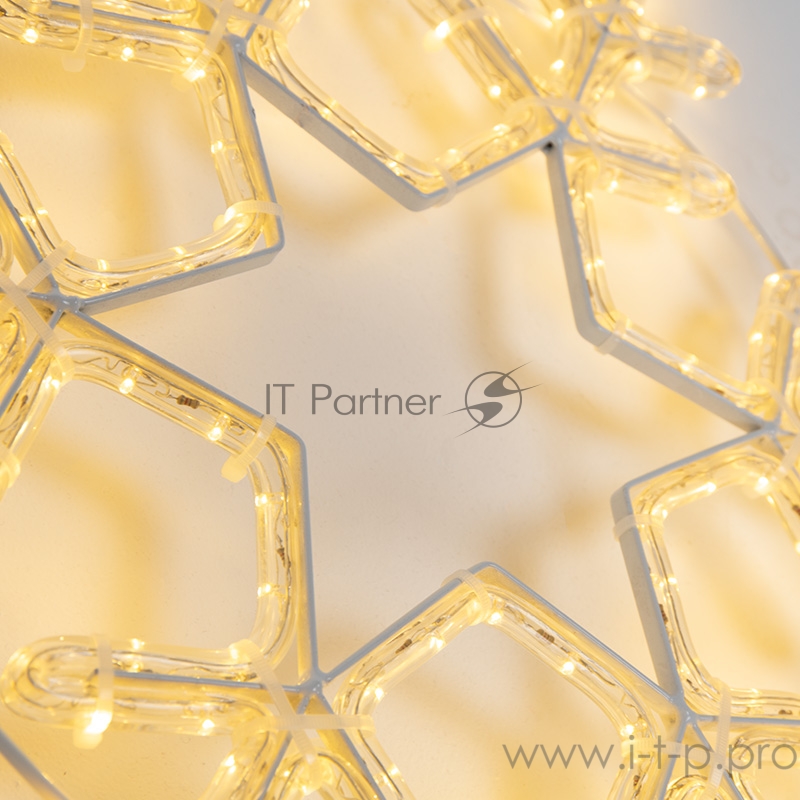 Фигура Снежинка цвет ТЕПЛЫЙ БЕЛЫЙ, размер 55*55 см NEON-NIGHT