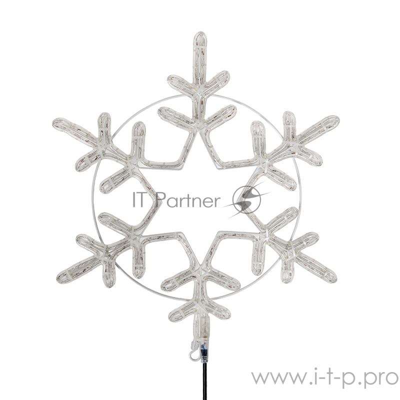 Фигура Снежинка цвет ТЕПЛЫЙ БЕЛЫЙ, размер 55*55 см NEON-NIGHT