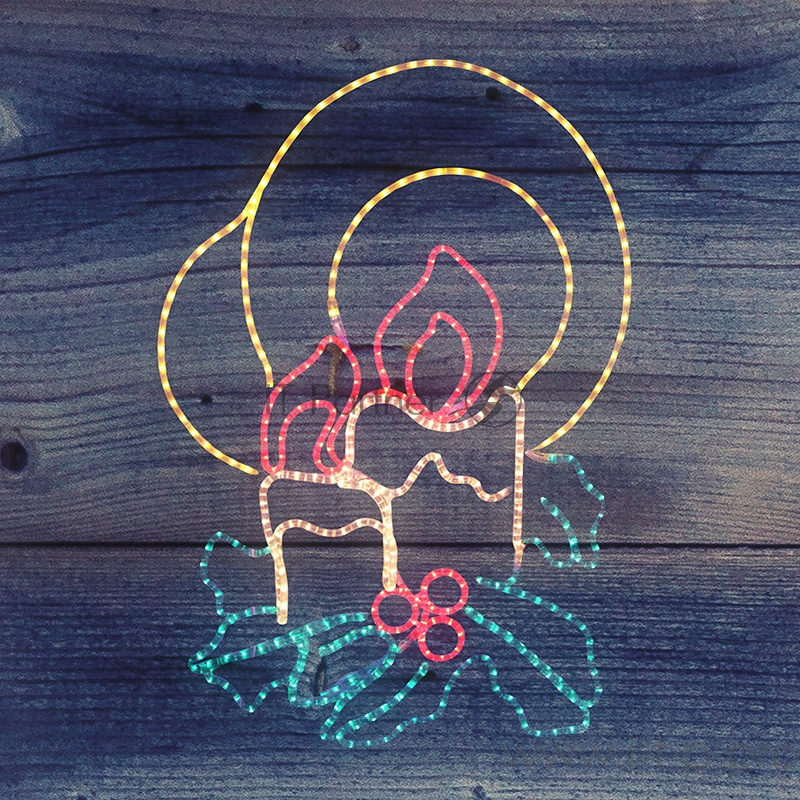 Фигура Две свечи, размер 100*75 см NEON-NIGHT