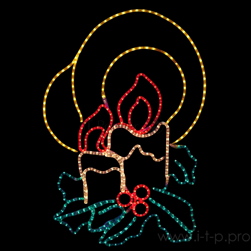 Фигура Две свечи, размер 100*75 см NEON-NIGHT