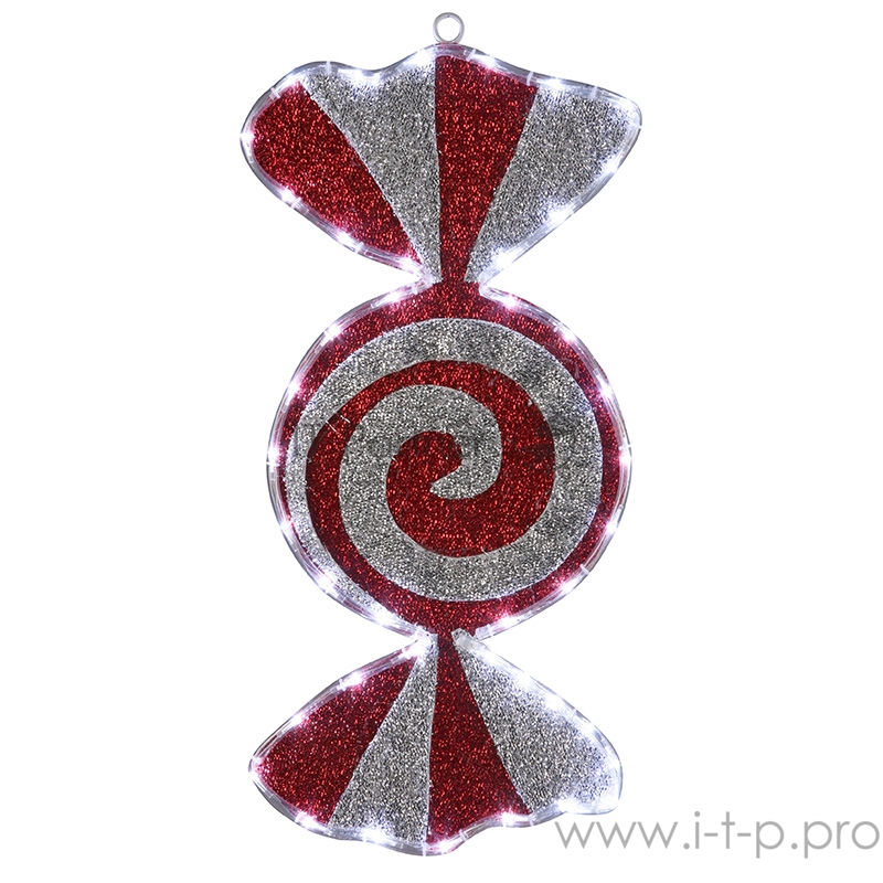 Фигура Карамель бархатная, размеры 60*30 см (42 БЕЛЫХ светодиодов)