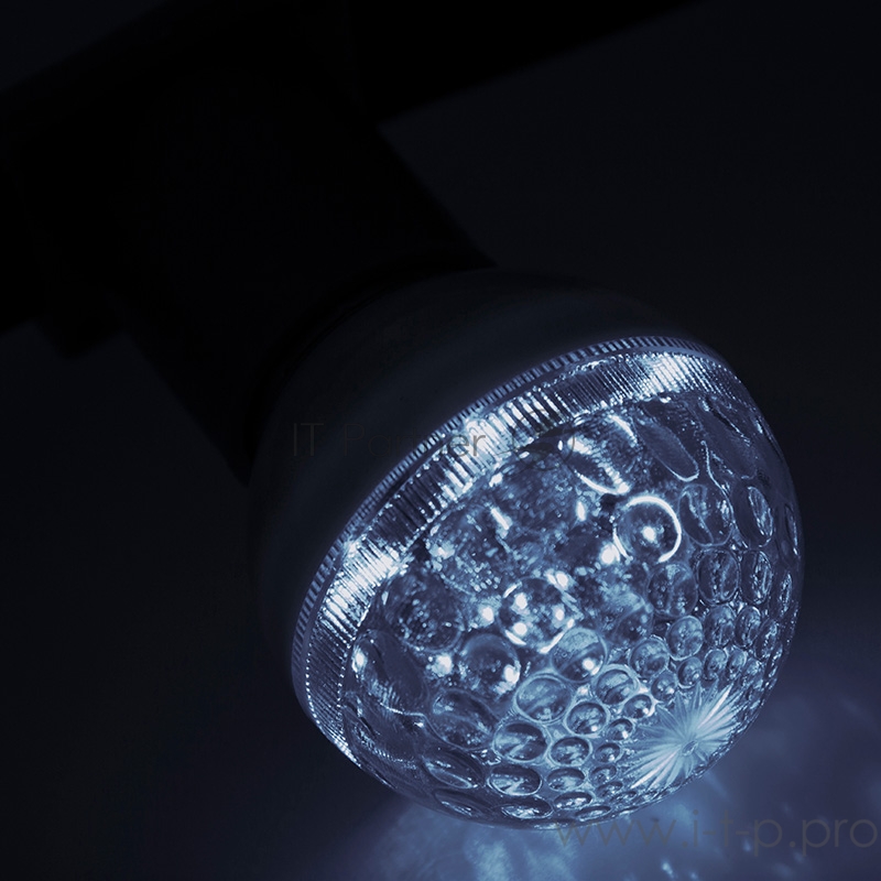 Лампа шар e27 10 LED Ø50мм белая 24В (постоянное напряжение)