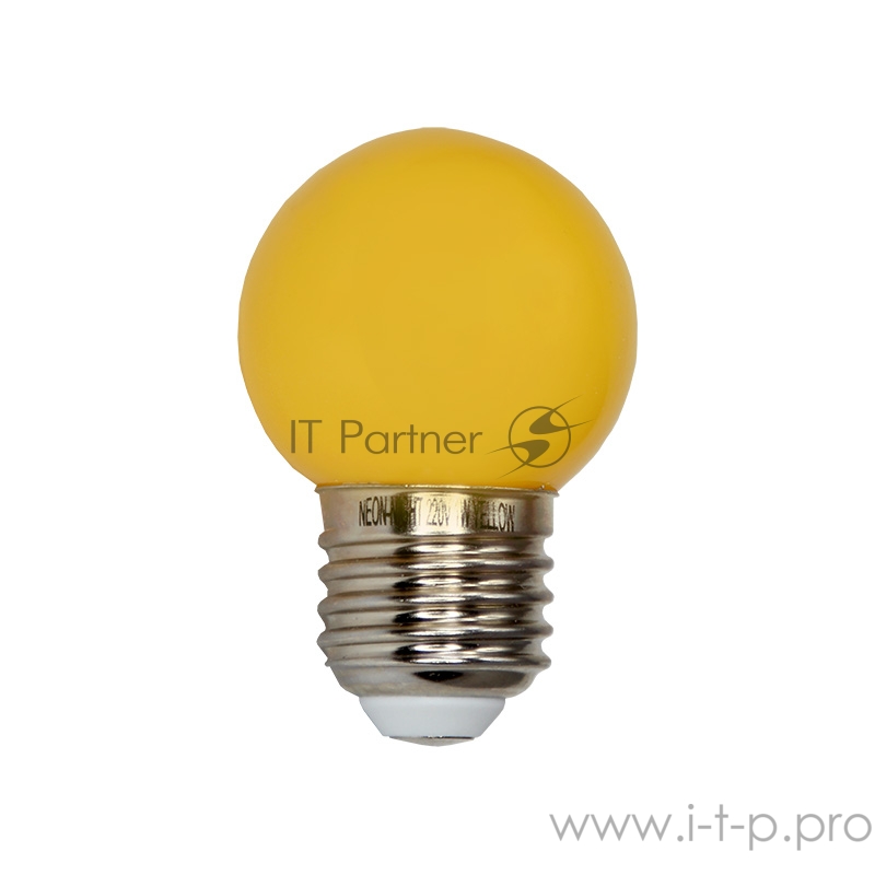 Лампа шар e27 5 LED Ø45мм - желтая