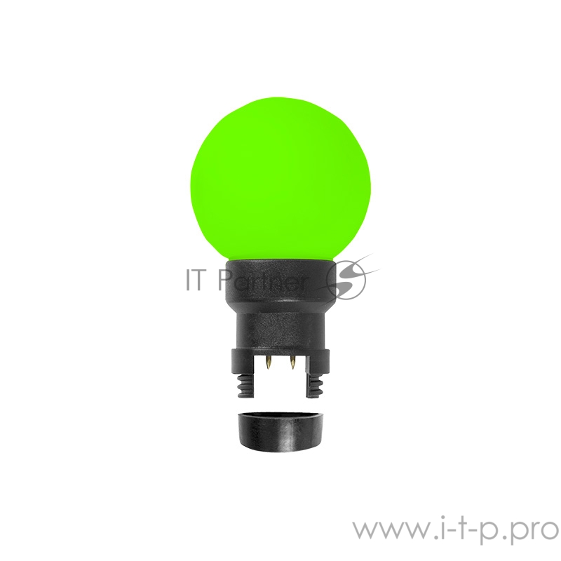 Лампа шар 6 LED для белт-лайта, цвет: Зелёный, Ø45мм, зелёная колба