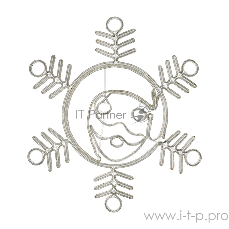 Фигура Снежинка с Дедом Морозом размер 107*95см, 14м дюралайт NEON-NIGHT