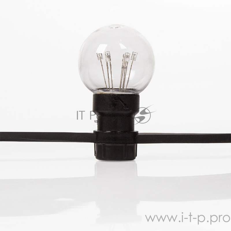 Гирлянда LED Galaxy Bulb String 10м, черный КАУЧУК, 30 ламп*6 LED МУЛЬТИ, влагостойкая IP65