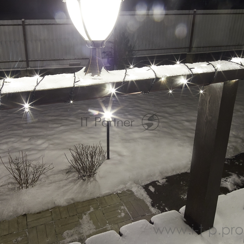 Гирлянда Твинкл Лайт 10 м, черный ПВХ, 100 диодов, цвет ТЕПЛЫЙ БЕЛЫЙ