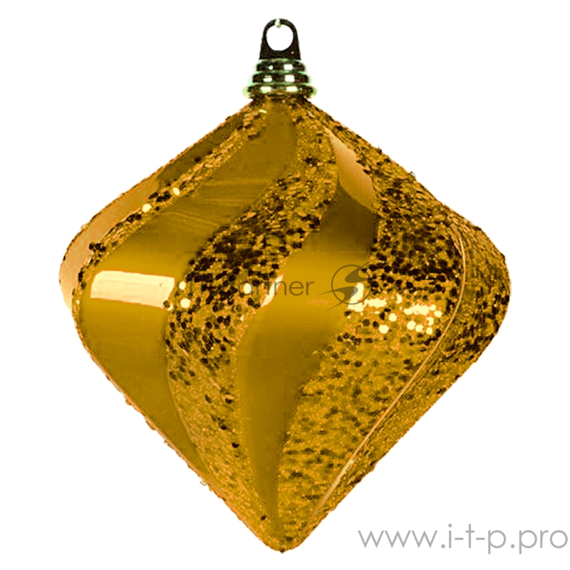 Елочная фигура Алмаз, 25 см, цвет золотой
